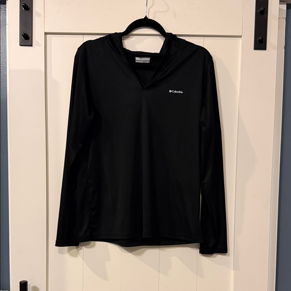 Columbia Black V-Neck Hoodie